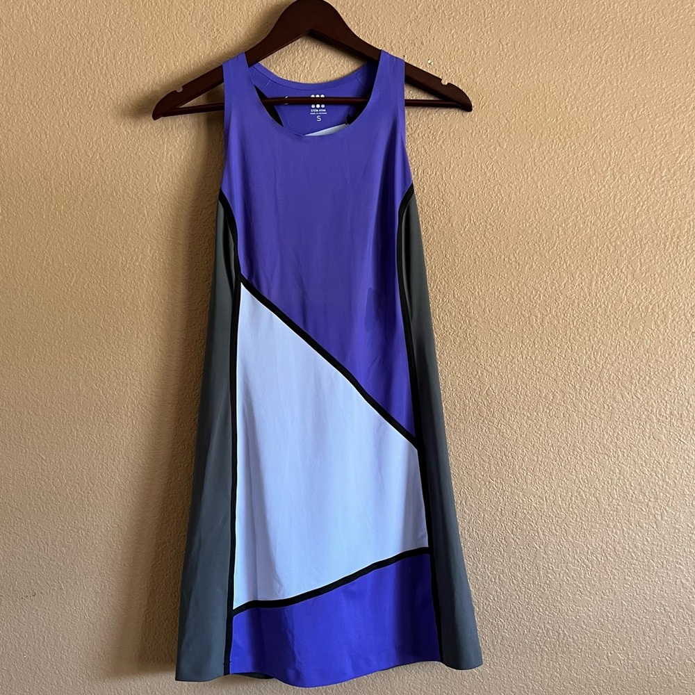 Title Nine Diamalete Color Block Racerback Golf Dress Size Small